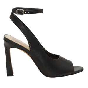 NEW Vince Camuto Reteema Black Pamplona Pump Size 10 Ankle buckle strap Peep toe